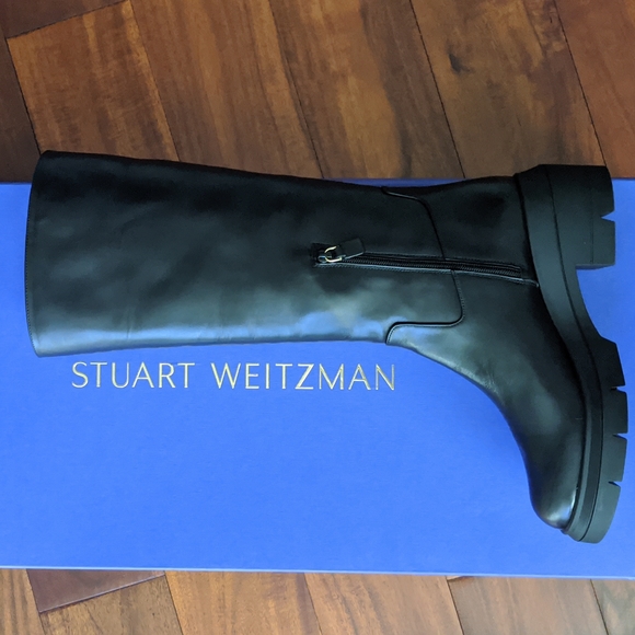 Stuart Weitzman Norah Smooth Calf Leather Boots 9 1/2 + Dust Bags New in Box❤️ - Picture 5 of 16